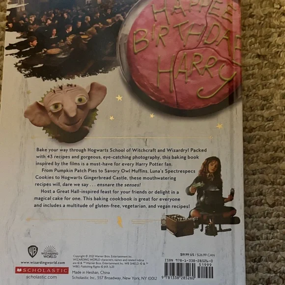New! Scholastic Harry Potter Baking Book with Gold and Red Accents - Picture 3 of 3